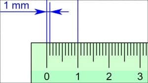 1 mm bằng bao nhiêu cm, m, mm, km, inch, pixel? Đổi 1 mm = cm