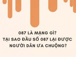 Sim điện thoại đầu 087 là mạng gì? Có nên dùng sim đầu số 087