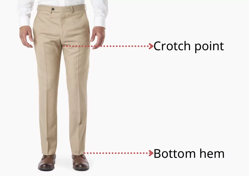 Crotch point va bottom hem