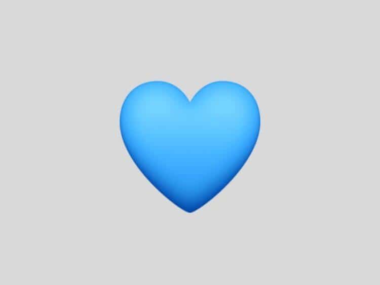 trái tim màu xanh dương