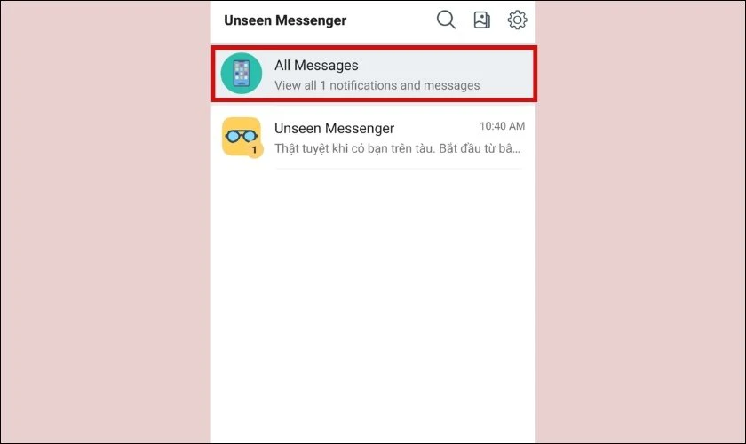 Nhấn vào All messages và chọn Messenger